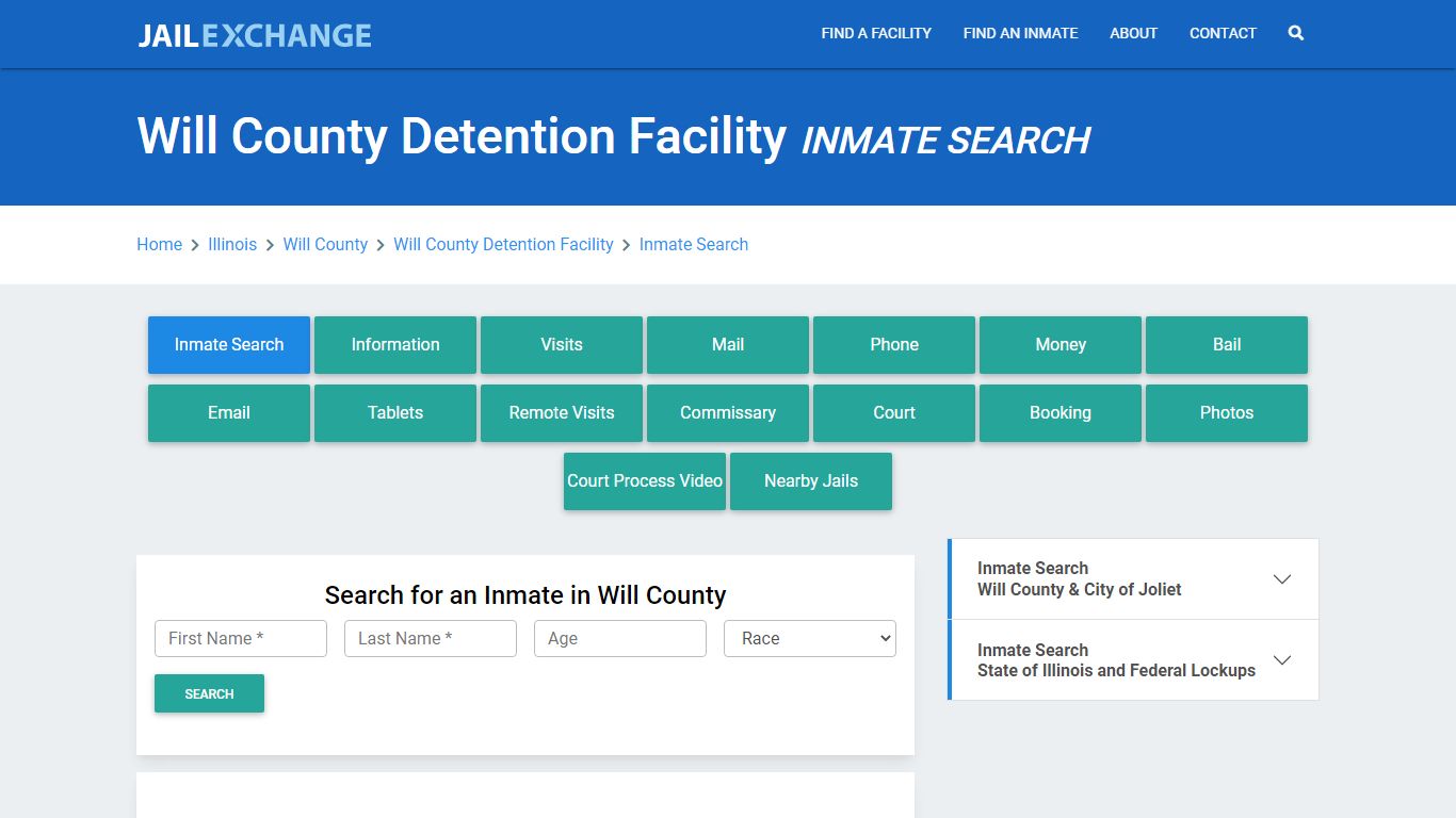 Will County Detention Facility Inmate Search - Jail Exchange